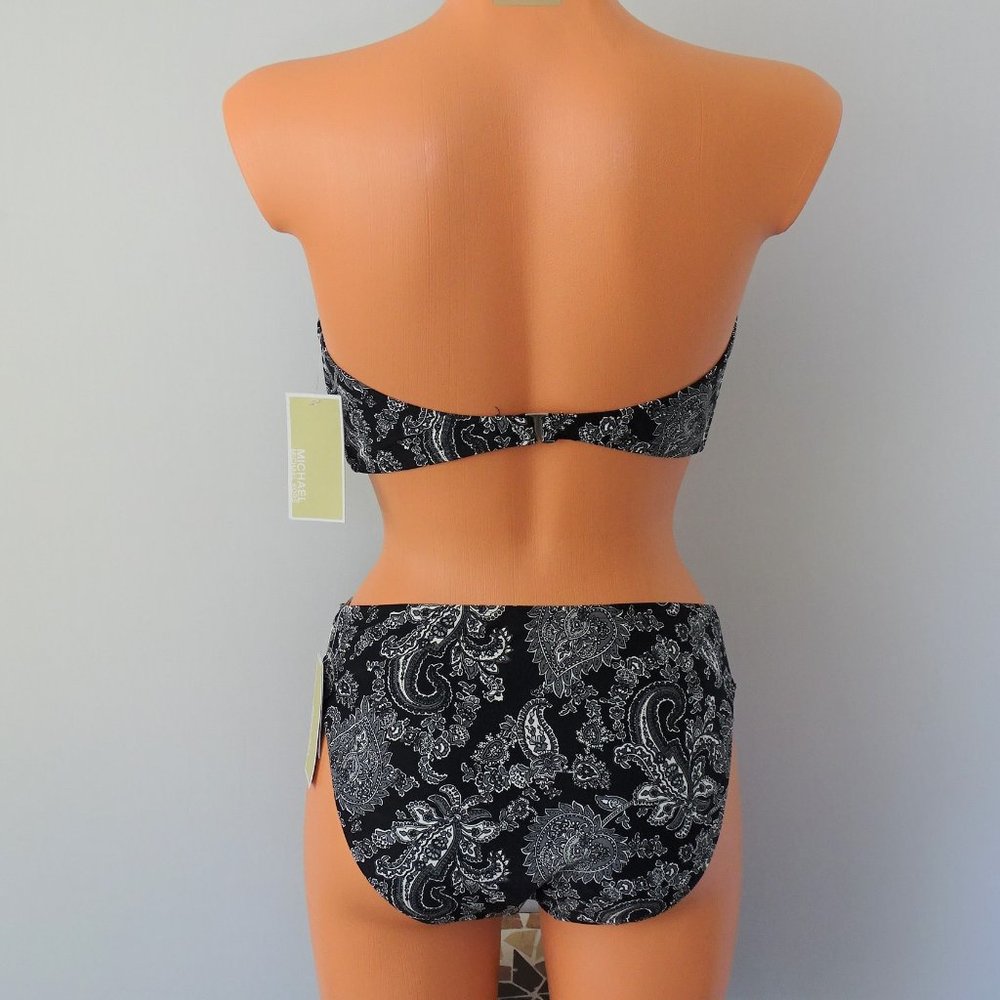 Michael Kors NWT 2Pc Paisley Bandeau Bikini Set - Picture 3 of 3